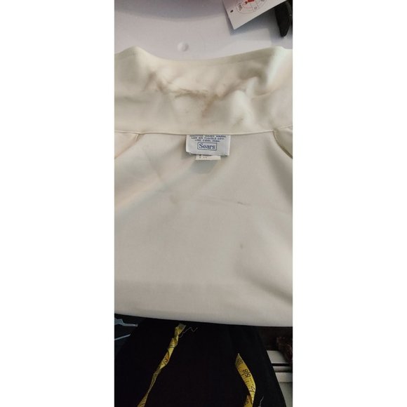 1970's Sears Cream Button-up Blouse - Deadstock - Picture 5 of 11